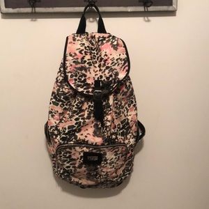 PINK cheetah print backpack
